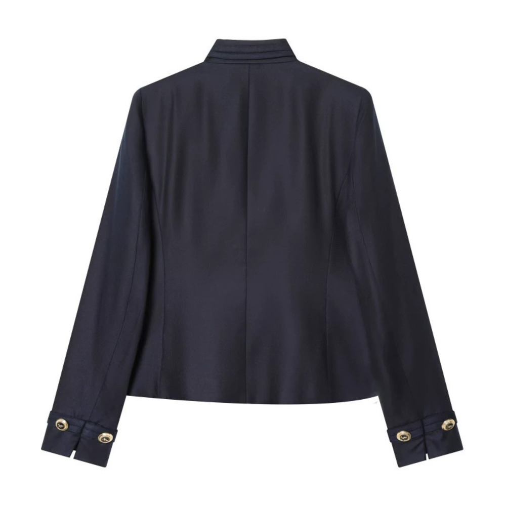 ZARA Fashionable Casual Gold Button Slim Fit Blazer